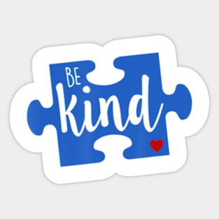 Be Kind Autism Awareness World Puzzle Piece Love A Child Sticker